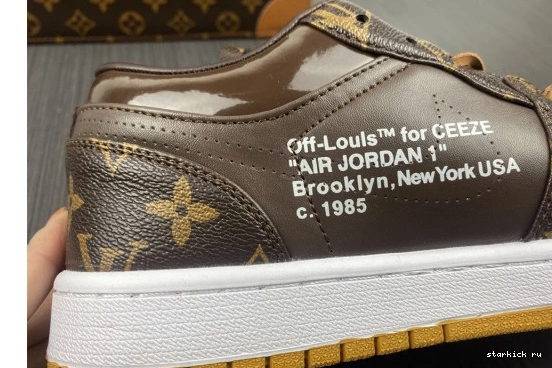 CASE) Low -LouiV 1 AIR Top WHITE-LouiV (WITH O-W JORDAN 0103